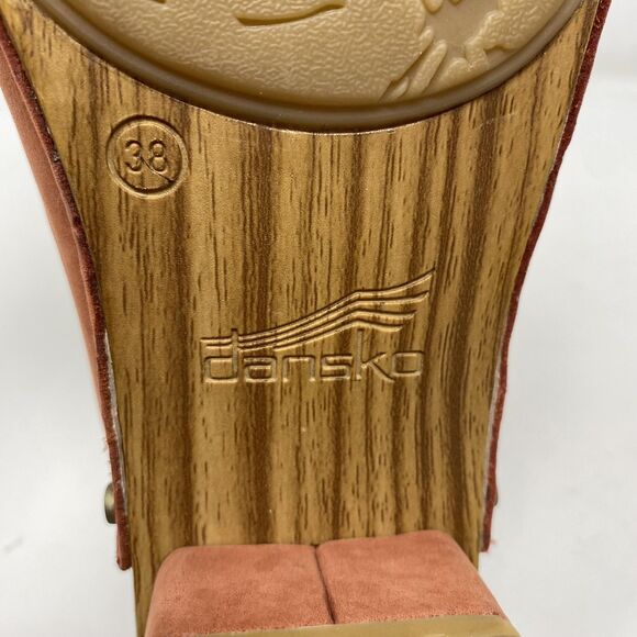 Dansko Shoes Womens Size 38 Brown Leather Mule Clog Sandals Slip On - Picture 12 of 14